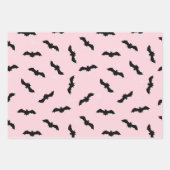 Roze Halloween papieren knuppel en spin Inpakpapier Vel (Voorkant 3)