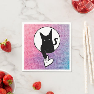 Roze Halloween papieren servet van dichter Adiela