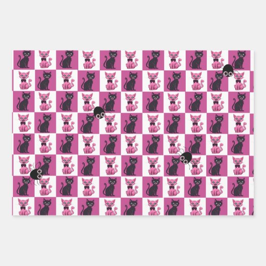 Roze Halloween schattig dier Boo zoetheid Inpakpapier Vel (Voorkant 2)