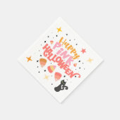 Roze Halloween Servet (Hoek)