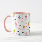 Roze Halloween Spooky Cute Ghost Coffee Mok (Links)