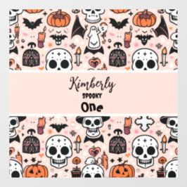 Roze Halloween Trick or treat aangepaste familiena Raamsticker