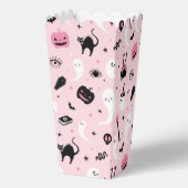 Roze Halloween Verjaardagsfeestje Popcorn Bedankdoosjes (Achterkant)