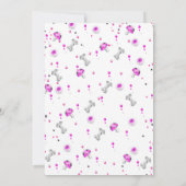 Roze Halloween verjaardagsfeestje uitnodiging voor (Achterkant)