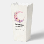 Roze Halve Maan met Bloemen Bedankt Bedankdoosjes (Achterkant)