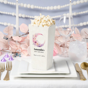 Roze Halve Maan met Bloemen Bedankt Bedankdoosjes