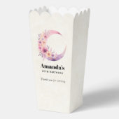 Roze Halve Maan met Bloemen Bedankt Bedankdoosjes (Voorkant)