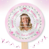 Roze Hand Fans, Gepersonaliseerde Hand Fans met FO Handwaaier
