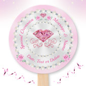 Roze Hand Fans, Gepersonaliseerde Hand Fans met FO Handwaaier