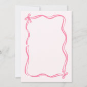 Roze Hand Getrokken Bruids Brunch partij Kaart (Achterkant)