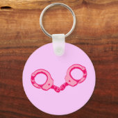 Roze handboeien sleutelhanger (Voorkant)