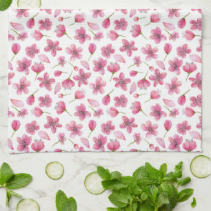 Roze Handdoek 16" x 24 " van de Keuken van Bloemen