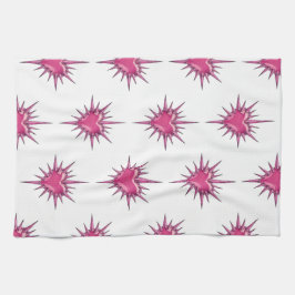 Roze Handdoek met Cybersigilism-motief en Prikkele