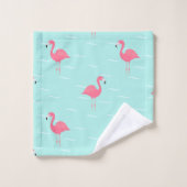Roze handdoeken van flamingo (Wasdoekje)