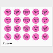 ROZE HANDGEMAAKT MET LIEFDE DANK U STICKERS (Vel)