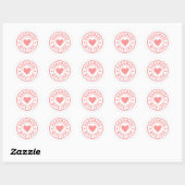 Roze handgemaakt met Love Sticker (Vel)