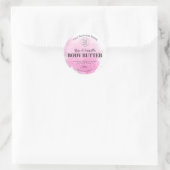 Roze Handgemaakte Body Butter Scrub Logo Label (Tas)