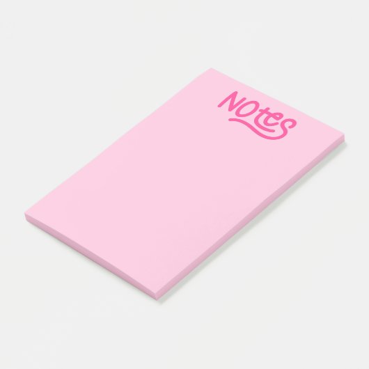 Roze handgeschreven notities typografie post-it® notes (Schuin)