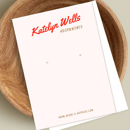 Roze handgeschreven Typografie Veroorzaakt de Kaar Visitekaartje