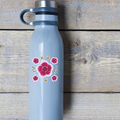 roze handgetekende botanische bloem sticker