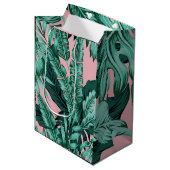 Roze handpalm afdrukken medium cadeauzakje (Voorkant Gekanteld)