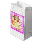 roze handpalm cadeautas (Achterkant Gekanteld)