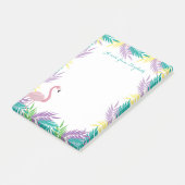 Roze handpalmbladeren post-it® notes (Schuin)