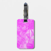Roze handpalmen bagagelabel (Achterkant verticaal)
