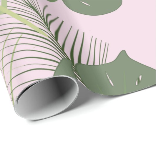 Roze handpalmpapier cadeaupapier (Rol Hoek)