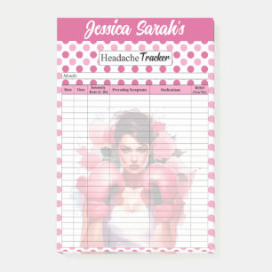 Roze Handschoenen Borstkanker_ Hoofdpijn Tracker Post-it® Notes