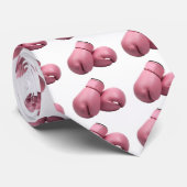 Roze handschoenen Stropdas (Opgerold)