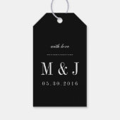 Roze handschrift kalligrafie Dank u Label Cadeaulabel (Achterkant)