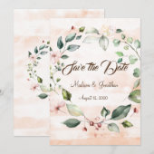 roze handschrift save the date (Voorkant / Achterkant)