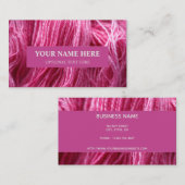 Roze handspun Yarn Visitekaartje (Voorkant / Achterkant)