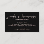 Roze handtekening Soft pastel minimalistisch Visitekaartje (Achterkant)