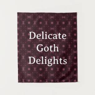 Roze handtekeningpatroon Delicate Goth Delights Wandkleed
