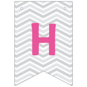 Roze Happy Barkday Bunting Banner Wiener Dog (Tweede vlag)