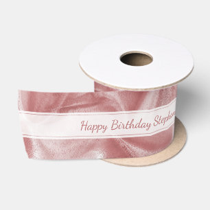 Roze "Happy Birthday" of elke andere gelegenheid, Lint
