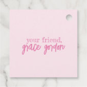 Roze Happy Birthday Pet Gift Labels (Achterkant)