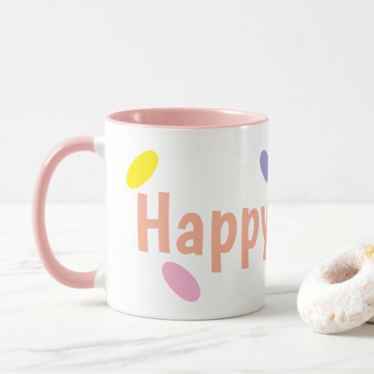 Roze Happy Bunny  Mok (Met donut)