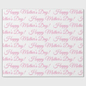 Roze Happy Moeder Day Script Holiday Cadeaupapier (Vlak)