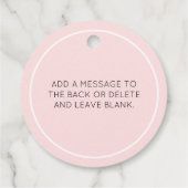 Roze Happy Paaster Bunny Bedankjes Labels (Achterkant)