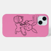 Roze Happy Paaster Bunny Case-Mate iPhone Case (Achterkant (horizontaal))
