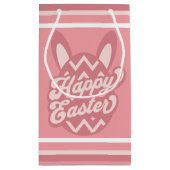 Roze Happy Paaster Bunny Klein Cadeauzakje (Achterkant)
