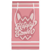 Roze Happy Paaster Bunny Klein Cadeauzakje (Voorkant)