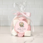 Roze Happy Paaster Bunny Ronde Sticker