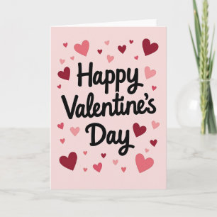 Roze Happy Script Valentijnsdagkaart Kaart