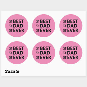 Roze Happy Vaderdag Stickers