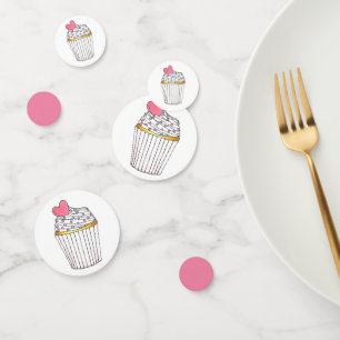 Roze hardeliefde Cupcake Vrijgezellenfeest Weddens Confetti
