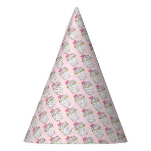 Roze hardeliefde Cupcake Vrijgezellenfeest Weddens Feesthoedjes
